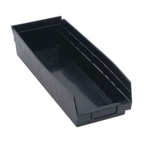 Conductive Black Economy Shelf Bin - 18'' x 7'' x 4'' - Case of 20 (17.875 in W x 4 in D x 6.625 in H)
