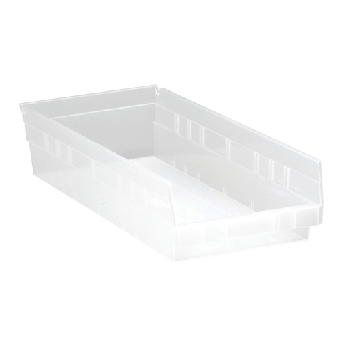 Clear Economy Shelf Bin - 12'' x 17'' x 4'' - Case of 6 (17.875 in W x 4 in D x 8.375 in H)