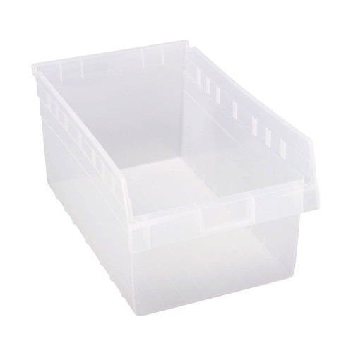 Clear Economy Shelf Bin - 18'' x 11'' x 8'' - Case of 8 (17.875 in W x 8 in D x 11.125 in H)