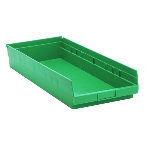 Green Economy Shelf Bin - 24'' x 11'' x 4'' - Case of 6 (23.625 in W x 4 in D x 11.125 in H)
