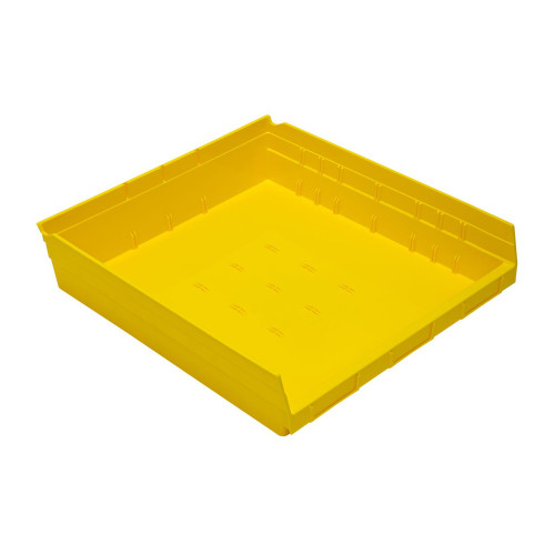 Yellow Economy Shelf Bin - 16'' x 18'' x 4'' - Case of 6 (17.875 in W x 4 in D x 16.5 in H)