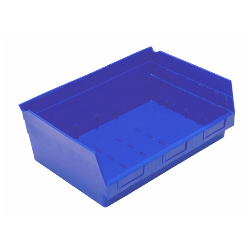 Blue Economy Shelf Bin - 16'' x 12'' x 6'' - Case of 6 (11.625 in W x 6 in D x 16.5 in H)
