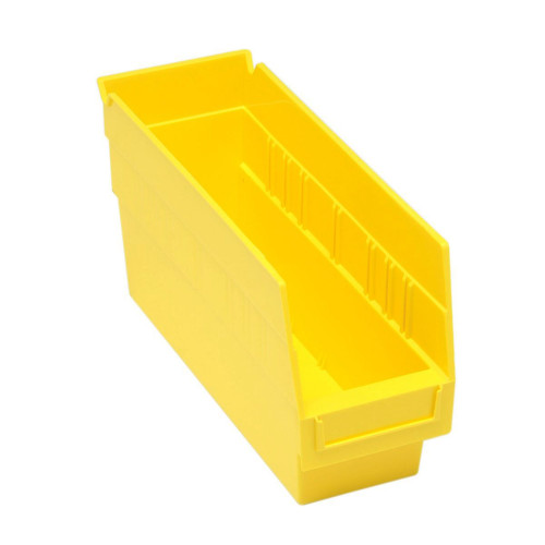 Yellow Economy Shelf Bin - 12'' x 4'' x 6'' - Case of 36 (11.625 in W x 6 in D x 4.125 in H)