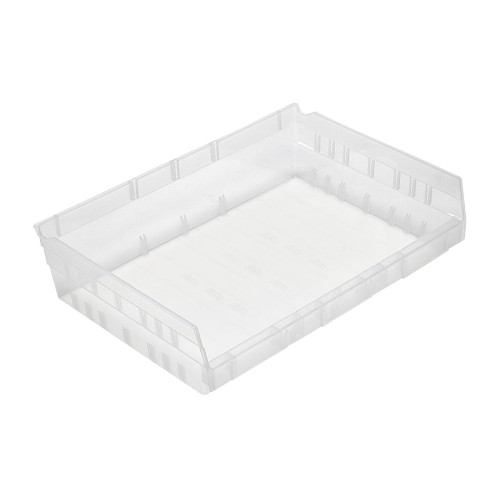 Clear Economy Shelf Bin - 16'' x 12'' x 4'' - Case of 6 (11.625 in W x 4 in D x 16.5 in H)