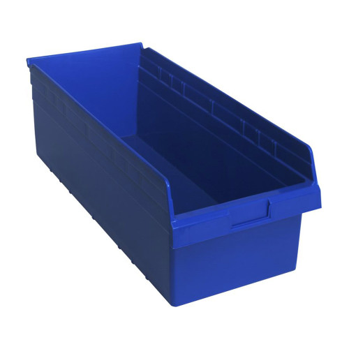 Blue Economy Shelf Bin - 24'' x 11'' x 8'' - Case of 6 (23.625 in W x 8 in D x 11.125 in H)