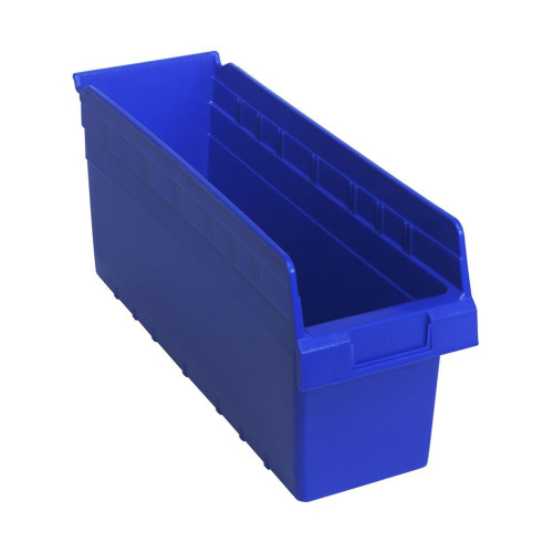 Blue Economy Shelf Bin - 18'' x 7'' x 8'' - Case of 20 (17.875 in W x 8 in D x 6.625 in H)