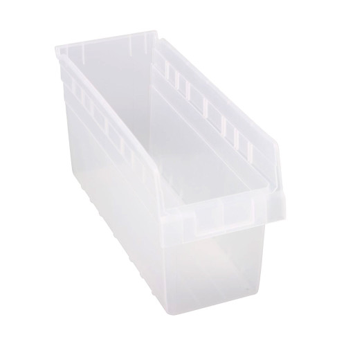 Clear Economy Shelf Bin - 18'' x 7'' x 8'' - Case of 20 (17.875 in W x 8 in D x 6.625 in H)