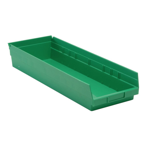 Green Economy Shelf Bin - 24'' x 4'' x 4'' - Case of 20 (23.625 in W x 4 in D x 8.375 in H)