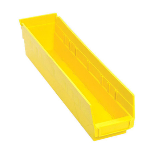 Yellow Economy Shelf Bin - 18'' x 4'' x 4'' - Case of 20 (17.875 in W x 4 in D x 4.125 in H)