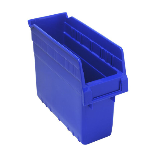 Blue Economy Shelf Bin - 12'' x 4'' x 8'' - Case of 36 (11.625 in W x 8 in D x 4.375 in H)