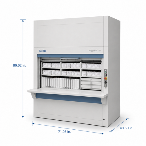 Kardex Remstar Pathology Blood Slide Vertical Carousel Storage System - 13 Carriers - 286 Trays - 201,344 Slide Capacity