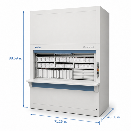 Kardex Remstar Pathology Blood Slide Vertical Carousel Storage System - 14 Carriers - 308 Trays - 216,832 Slide Capacity