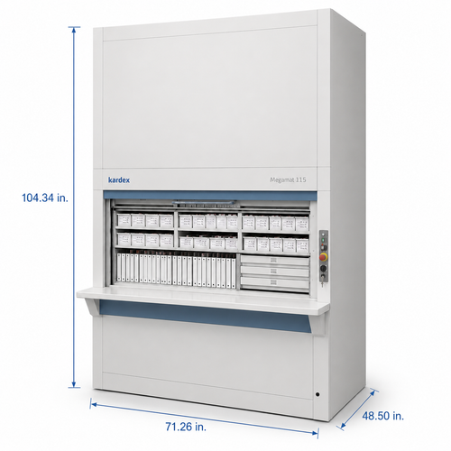 Kardex Remstar Pathology Blood Slide Vertical Carousel Storage System - 17 Carriers - 374 Trays - 263,296 Slide Capacity