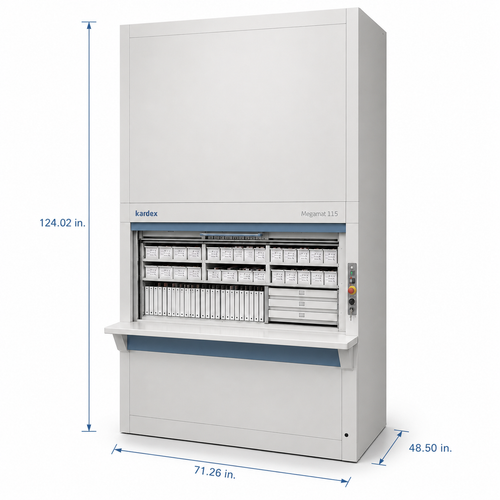 Kardex Remstar Pathology Blood Slide Vertical Carousel Storage System - 21 Carriers - 462 Trays - 325,248 Slide Capacity