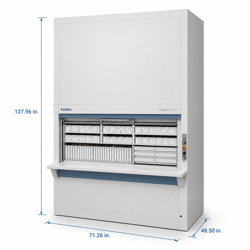 Kardex Remstar Pathology Blood Slide Vertical Carousel Storage System - 22 Carriers - 484 Trays - 340,736 Slide Capacity