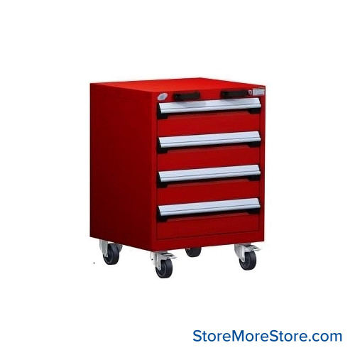 4-Drawer Heavy-Duty Mobile Drawer Cabinet 24'' W x 21D - R5BCD-2801