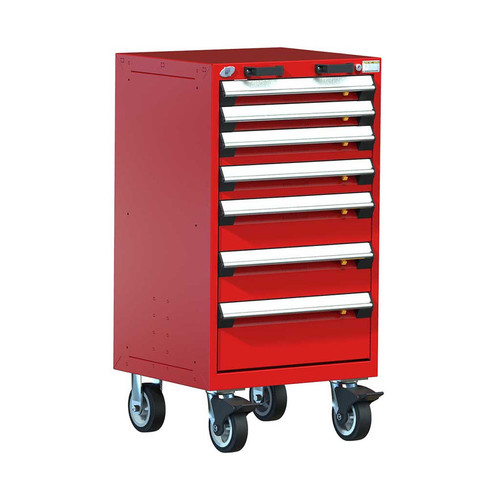 7-Drawer Heavy-Duty Mobile Drawer Cabinet 24'' W x 27D - R5BCG-3801