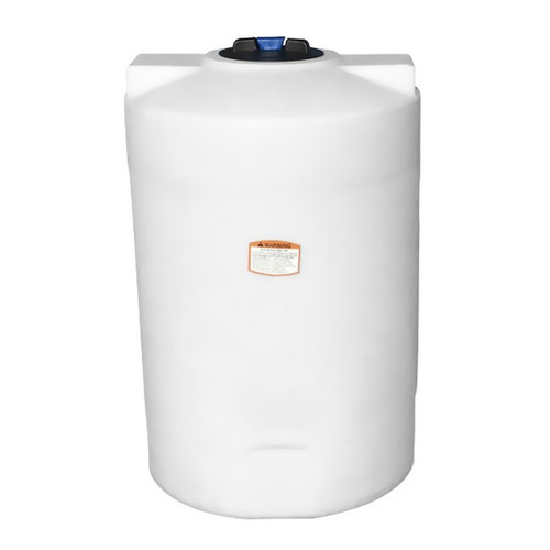 75 Gallon Vertical Plastic Storage Tank, 23'' Diameter x 49'' High