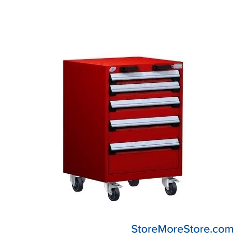 5-Drawer Heavy-Duty Mobile Drawer Cabinet 24'' W x 21D - R5BCD-3054