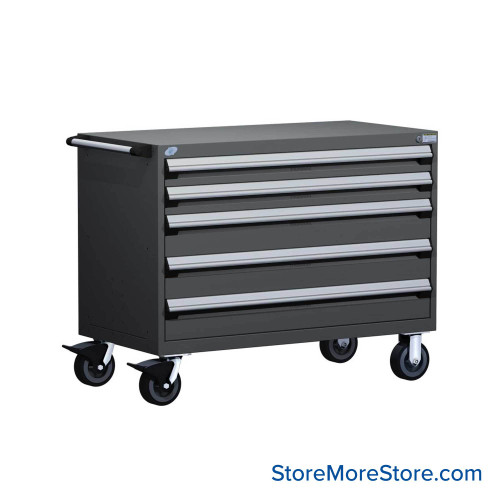 5-Drawer Heavy-Duty Mobile Drawer Cabinet 48'' W x 27D - R5BHG-3010