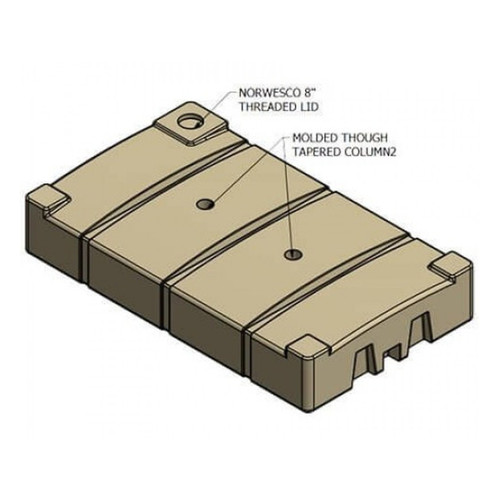 300 Gallon Flat Bottom Utility Tank, 56'' Wide x 95'' Deep x 19'' High