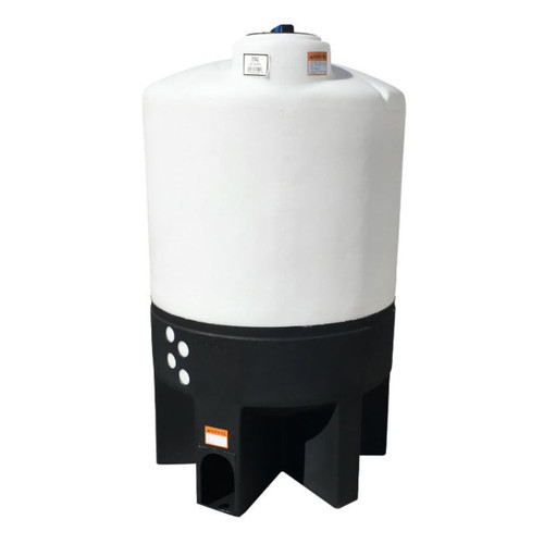 310 Gallon Cone Bottom Tank with Poly Stand, 43'' Diameter x 72'' High