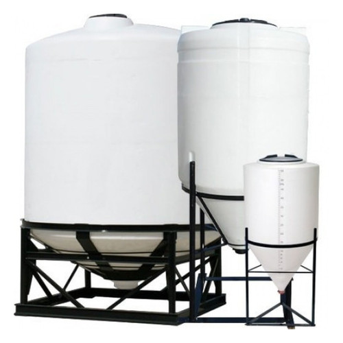 2,500 Gallon Cone Bottom Tank, 95'' Diameter x 104'' High