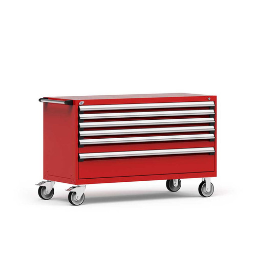 6-Drawer Heavy-Duty Mobile Drawer Cabinet 60'' W x 27D - R5BKG-3033