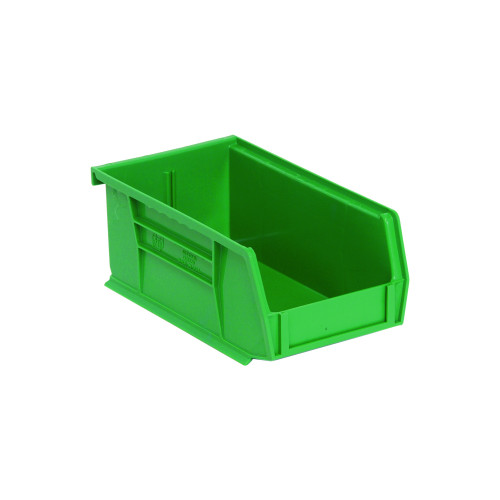 Green Ultra Stack and Hang Bins 7.38'' W x 4.13'' D x 3'' H - Case of 24 (7.38 in W x 3 in D x 4.13 in H)