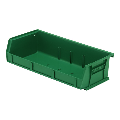 Green Ultra Stack and Hang Bins 5.38'' W x 11'' D x 3'' H - Case of 8 (5.38 in W x 3 in D x 11 in H)
