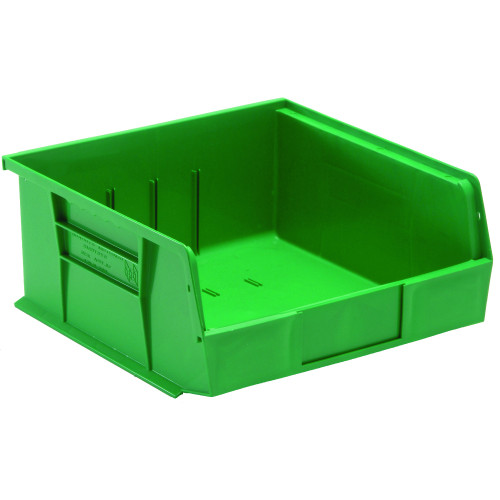 Green Ultra Stack and Hang Bins 10.88'' W x 11'' D x 5'' H - Case of 6 (10.88 in W x 5 in D x 11 in H)