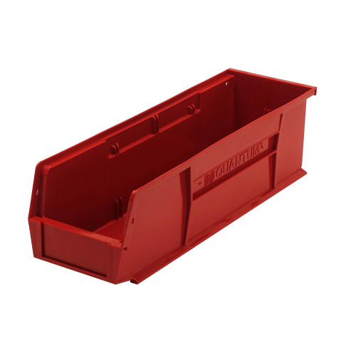 Red Ultra Stack and Hang Bins 18'' W x 5.5'' D x 5'' H - Case of 12 (18 in W x 5 in D x 5.5 in H)