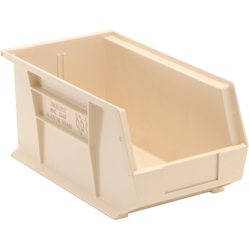 Ivory Ultra Stack and Hang Bins 14.75'' W x 8.25'' D x 7'' H - Case of 12 (14.75 in W x 7 in D x 8.25 in H)