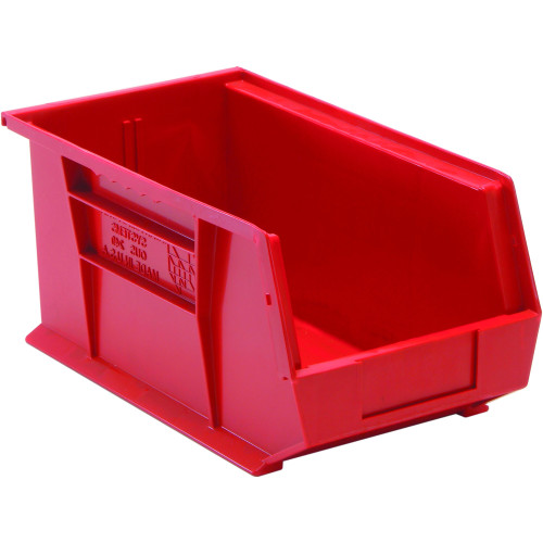 Red Ultra Stack and Hang Bins 14.75'' W x 8.25'' D x 7'' H - Case of 12 (14.75 in W x 7 in D x 8.25 in H)