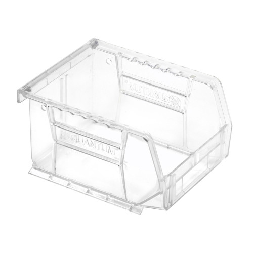 Crystal Clear Ultra Stack and Hang Bins 5.38'' W x 4.13'' D x 3'' H - Case of 24 (5.38 in W x 3 in D x 4.13 in H)