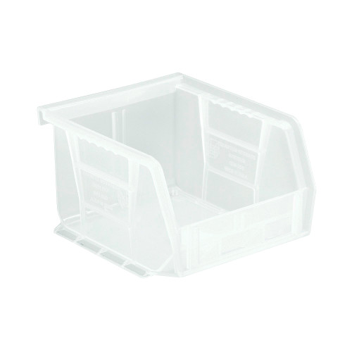 Clear Ultra Stack and Hang Bins 5.38'' W x 4.13'' D x 3'' H - Case of 24 (5.38 in W x 3 in D x 4.13 in H)