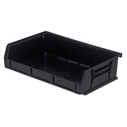 Black Ultra Stack and Hang Bins 7.38'' W x 11'' D x 3'' H - Case of 8 (7.38 in W x 3 in D x 11 in H)