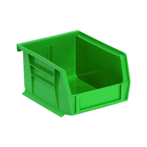 Green Ultra Stack and Hang Bins 5.38'' W x 4.13'' D x 3'' H - Case of 24 (5.38 in W x 3 in D x 4.13 in H)