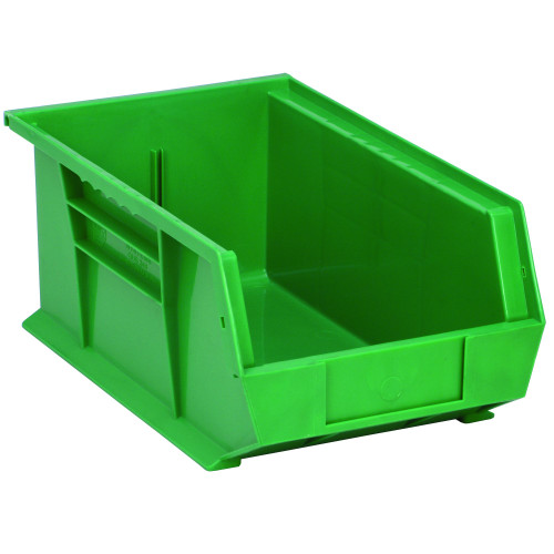 Green Ultra Stack and Hang Bins 13.63'' W x 8.25'' D x 6'' H - Case of 12 (13.63 in W x 6 in D x 8.25 in H)