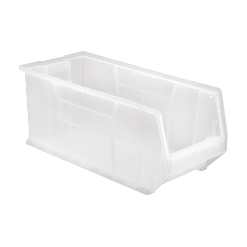 Clear Jumbo Ultra Bin 23.88'' W x 11'' D x 10'' H - Case of 4 (23.875 in W x 10 in D x 11 in H)
