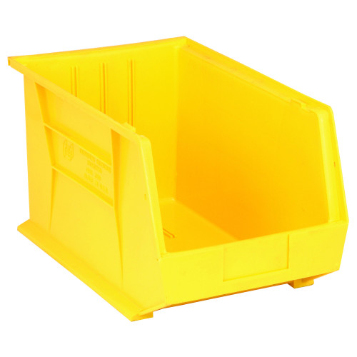 Yellow Ultra Stack and Hang Bins 18'' W x 11'' D x 10'' H - Case of 4 (18 in W x 10 in D x 11 in H)
