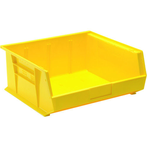 Yellow Ultra Stack and Hang Bins 14.75'' W x 16.5'' D x 7'' H - Case of 6 (14.75 in W x 7 in D x 16.5 in H)