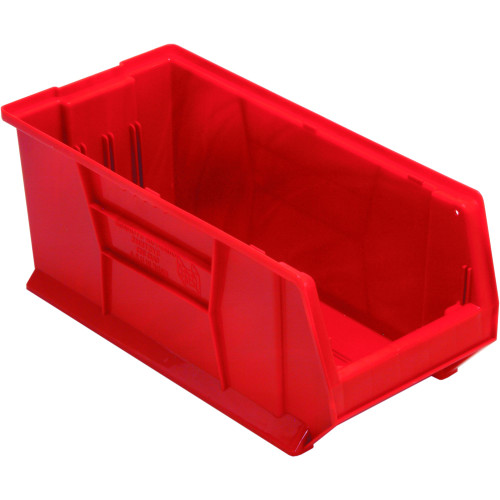 Red Jumbo Ultra Bin 23.88'' W x 11'' D x 10'' H - Case of 4 (23.875 in W x 10 in D x 11 in H)