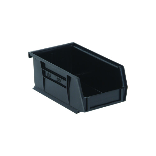 Black Ultra Stack and Hang Bins 7.38'' W x 4.13'' D x 3'' H - Case of 24 (7.38 in W x 3 in D x 4.13 in H)