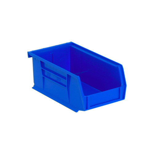 Blue Ultra Stack and Hang Bins 7.38'' W x 4.13'' D x 3'' H - Case of 24 (7.38 in W x 3 in D x 4.13 in H)