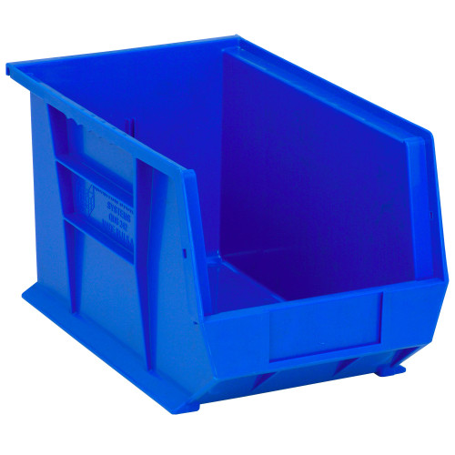 Blue Ultra Stack and Hang Bins 13.63'' W x 8.25'' D x 8'' H - Case of 12 (13.63 in W x 8 in D x 8.25 in H)