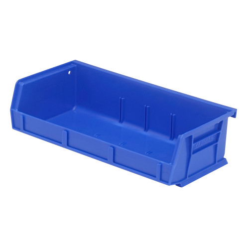 Blue Ultra Stack and Hang Bins 5.38'' W x 11'' D x 3'' H - Case of 8 (5.38 in W x 3 in D x 11 in H)