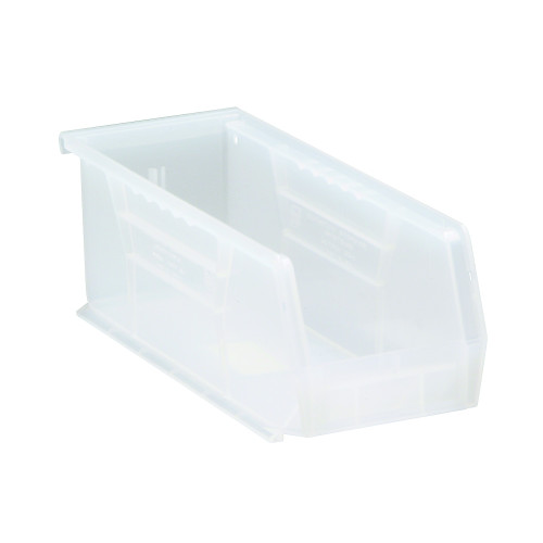 Clear Ultra Stack and Hang Bins 10.88'' W x 4.13'' D x 4'' H - Case of 12 (10.88 in W x 4 in D x 4.13 in H)