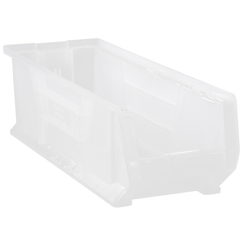 Clear Jumbo Ultra Bin 23.88'' W x 8.25'' D x 9'' H - Case of 6 (23.875 in W x 9 in D x 8.25 in H)