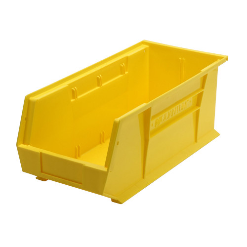 Yellow Ultra Stack and Hang Bins 18'' W x 8.25'' D x 7'' H - Case of 6 (18 in W x 7 in D x 8.25 in H)